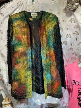 Up Cycled Brilliante Multicolor Beaded Evening Jacket